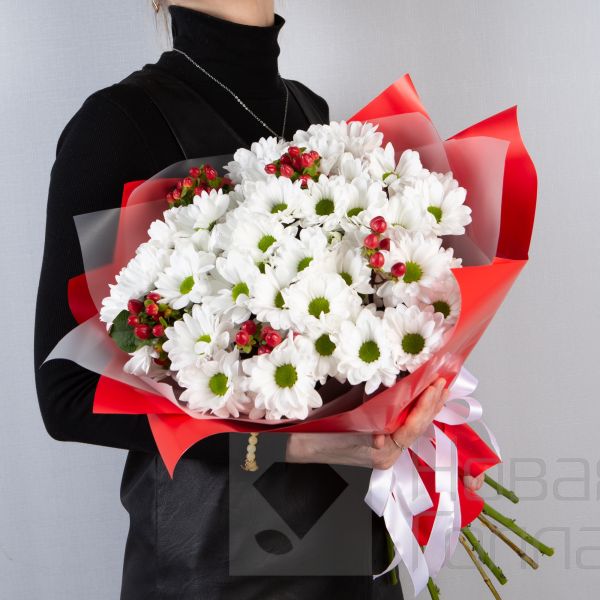 Букет Бакарди из ромашковой хризантемы