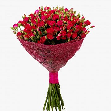 Букет Розовый восторг из кустовых роз