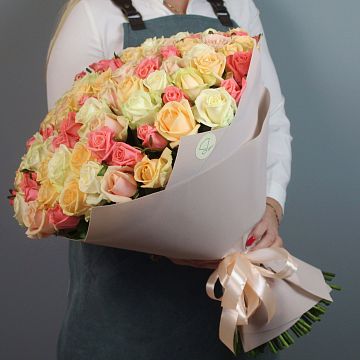 Букет 101 роза микс 50 см