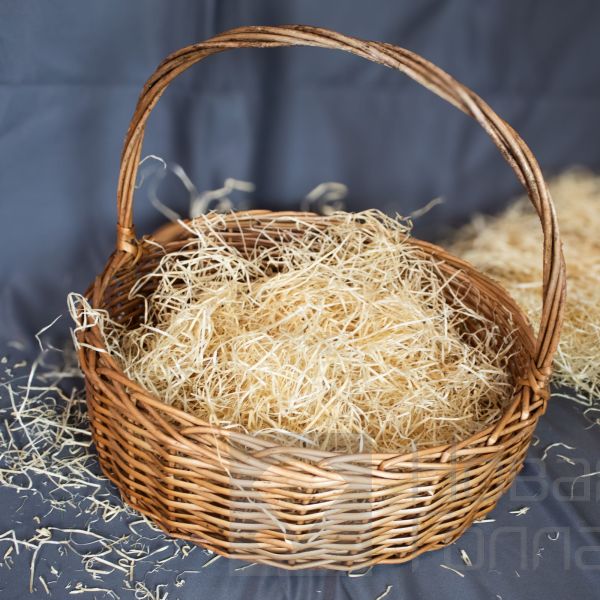 Корзинка круглая большая коричневая